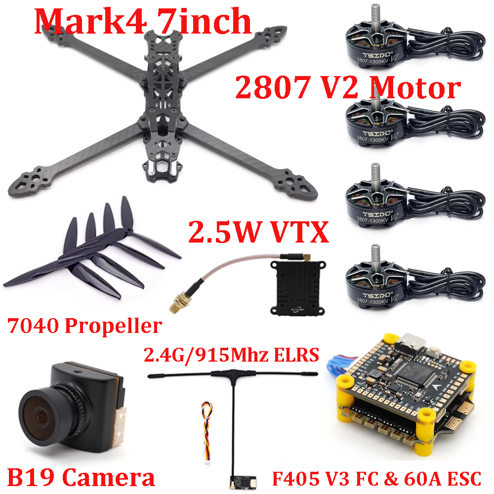 Drone Kit Build Yourself - Mark4 7-Zoll-Rahmenkit F405 V3 FC 60A